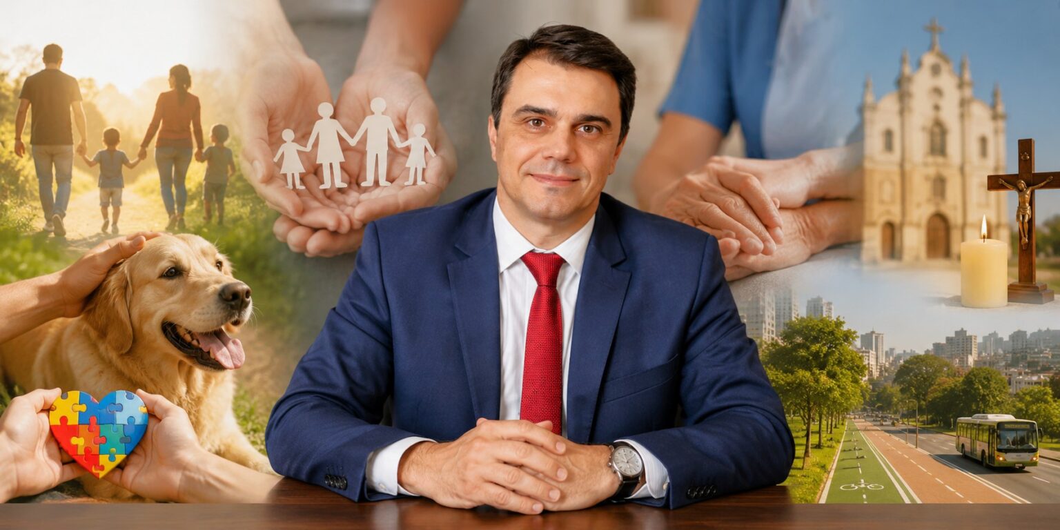 Marcelo Ortega em atuação cívica com a comunidade