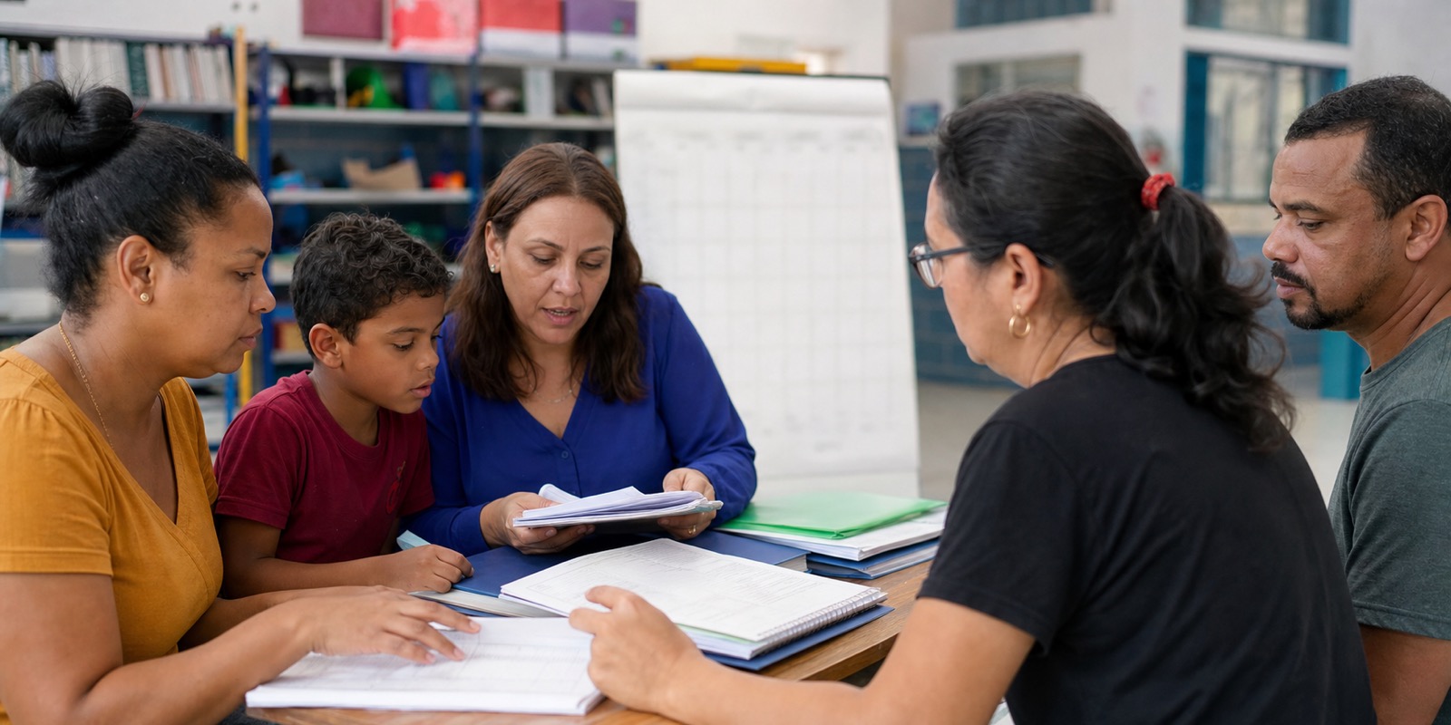Famílias e escola revisam documentos de transparência ligados à Câmara Municipal na educação.