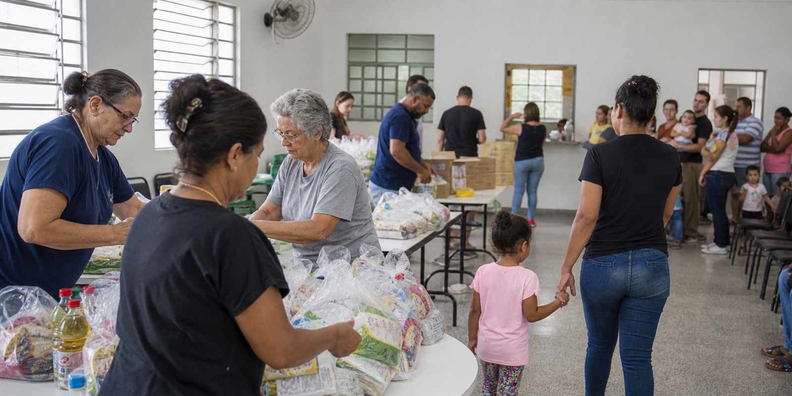 Rede comunitária organiza apoio concreto para famílias em situação vulnerável