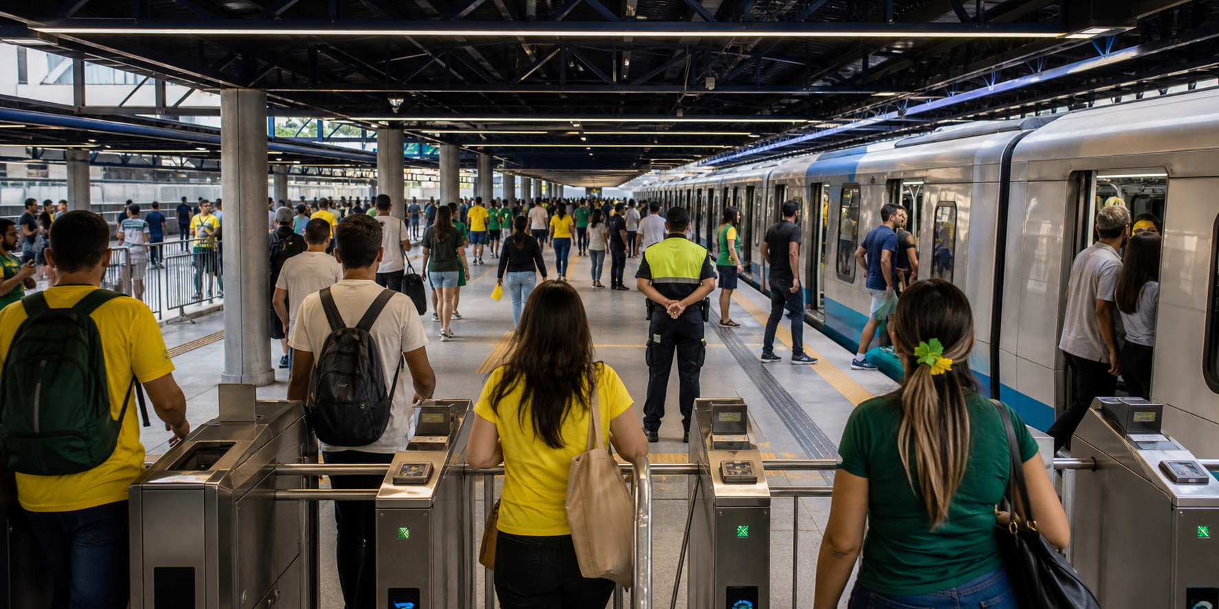 Metrô e trens terão operação especial para jogo do Brasil em SP