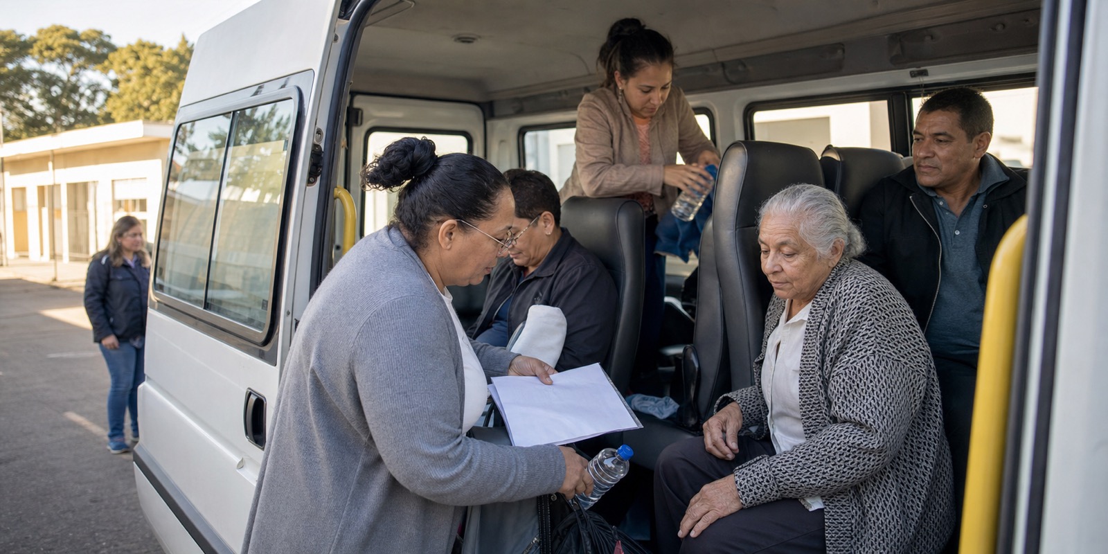 Pacientes organizam documentos antes de viagem para atendimento de saúde em Botucatu e região.