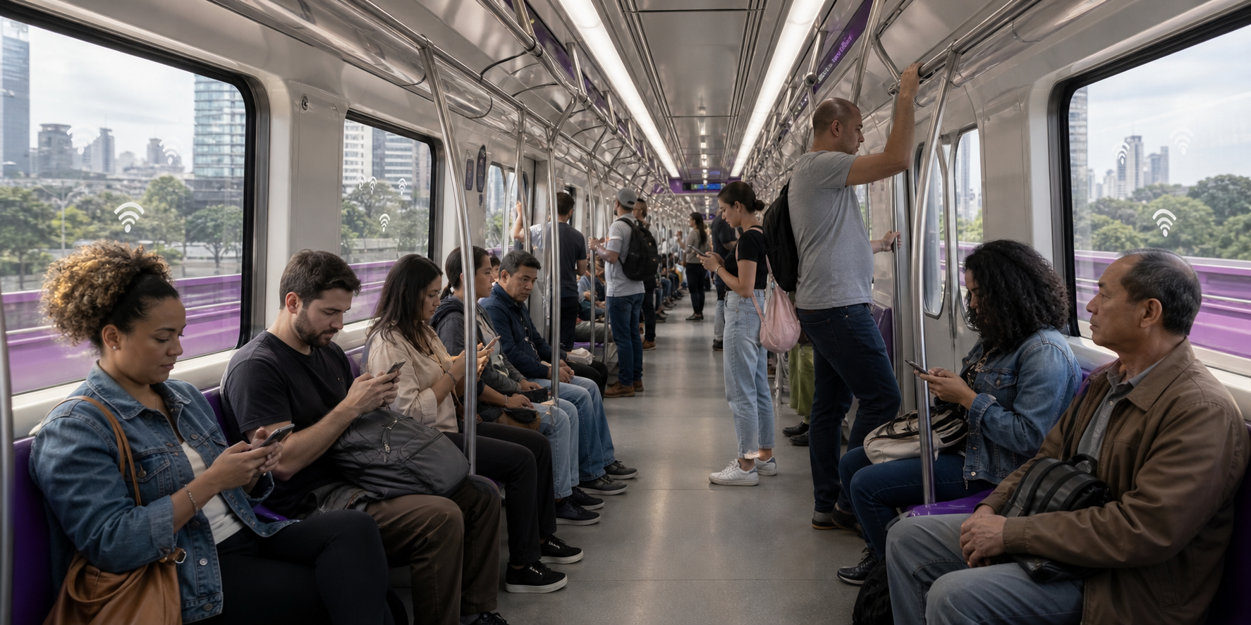 Wi-Fi gratuito entra em teste na Linha 7-Rubi