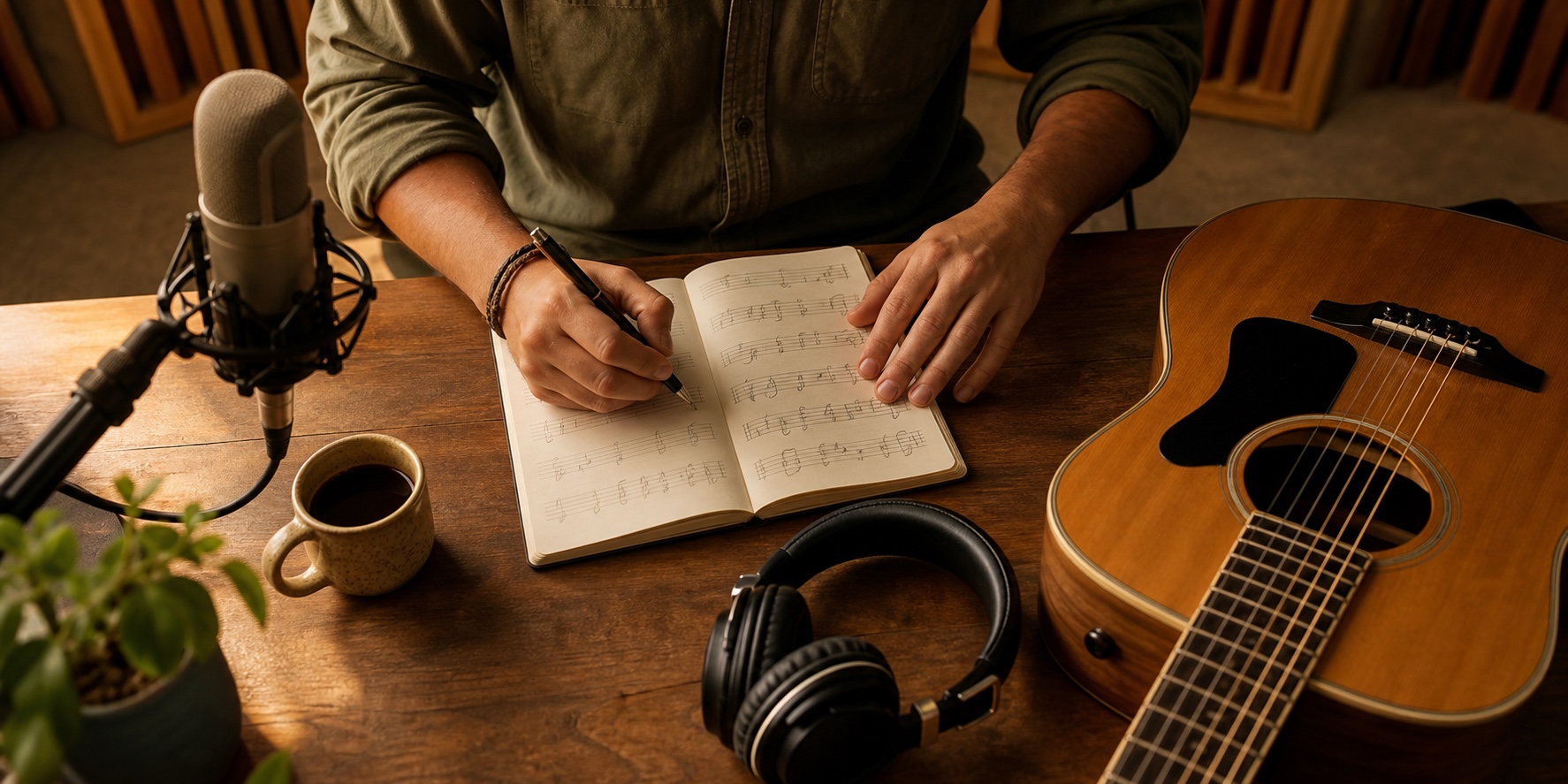 Compositor prepara música inédita para inscrição na FAMPOP 2026