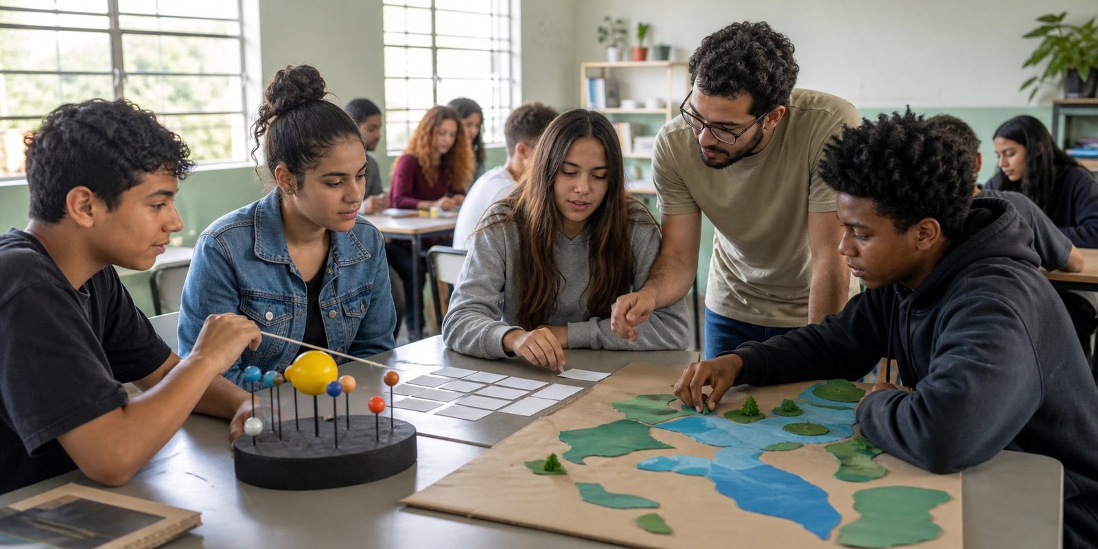 Estudantes participam de atividades práticas de astronomia, tecnologia e sustentabilidade